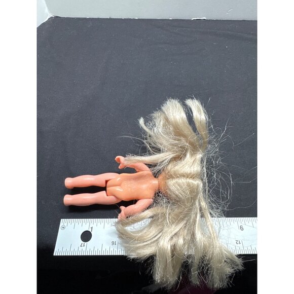 Vintage Simba Blonde Doll With Blue Eyes & Rooted Hair 4.5" Poseable Collectible - Picture 4 of 5